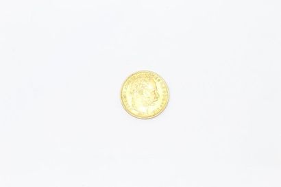 Pièce en or jaune de 20 francs / 8 forint...