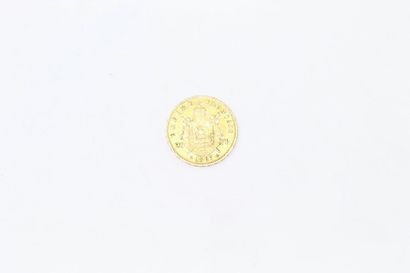 null Pièce en or de 20 Francs Napoléon III, tête laurée, 1867 BB 

TTB.

Poids :...