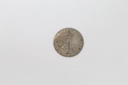 null Royaume-Uni

Pièce en argent de 4 pence Georges III 1800. Poids : 1.90 g