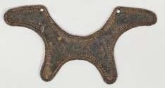 null Pendentif, Dogon, Mali Bronze à cire perdue zoomorphe, à patine brune. 10 x...