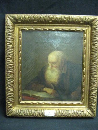 DOU Gérard (Suite de) (1613 -1675) Philosophe âgé, plume en main, à sa table d'étude...