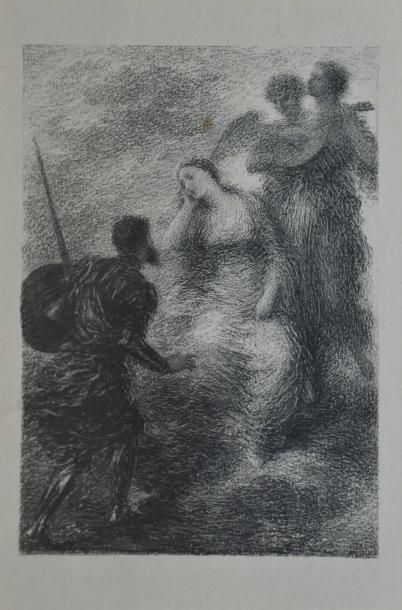 FANTIN-LATOUR HENRI-THÉODORE, 1836-1904 Composition allégorique au chevalier lithographie...