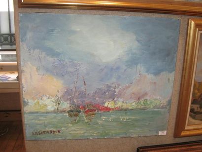 GIRARDIN HENRI - GILLES, NÉ EN 1923 Evanescence Huile sur toile, signée en bas à...