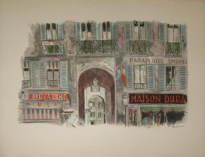 GRAU SALA ÉMILIO, 1911-1975 Commerces à Paris lithographie en couleurs, signée en...