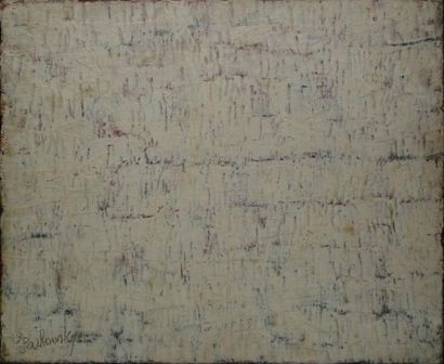 PAVLOVSKY JACQUELINE, 1921-1971 Clarté technique mixte sur toile, signée en bas à...