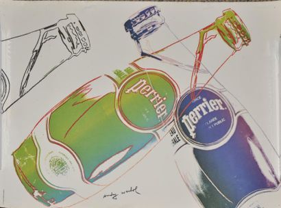 WAHROL ANDY, 1928-1987 Perrier, 1983 impression lithographique en couleurs (plis...