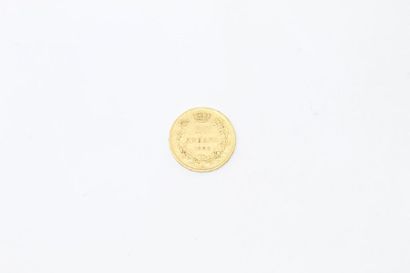  SERBIE - Pièce en or de 20 dinars - Milan I 1882 V 
Poids : 6.45 g.
