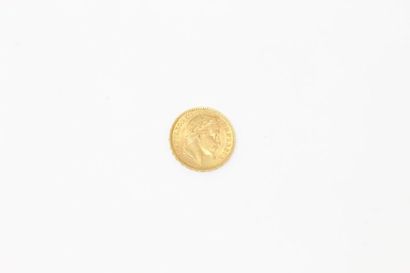 null Pièce en or de 20 francs Napoéon tête laurée 1866 A (Paris). 

Poids : 6.45...