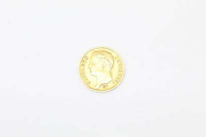 null Pièce en or de 40 francs Napoléon Empereur, tête laurée. 1812 A. 

TB à TTB....