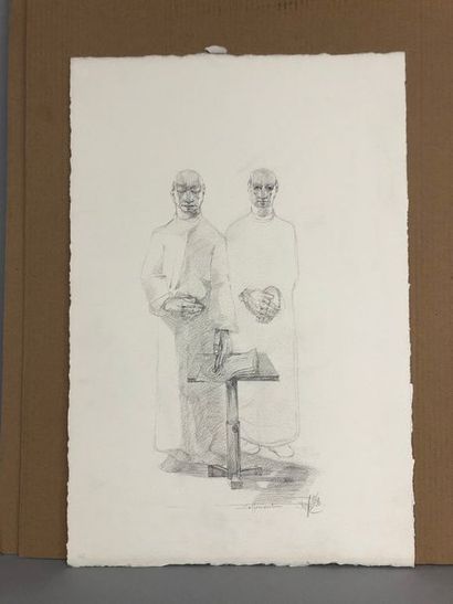 null COPPE Roger (1928) 

The officiant, 90, pencil on paper signed and dated lower...