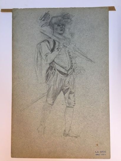 null GROS Lucien-Alphonse, 1845-1913

Infantrymen

Pencil, 25x16 cm, workshop stamped...