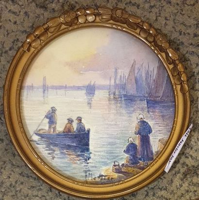 null MERCIER H. (XIX-XX)

Les sardiniers - voilier au couchant 

deux aquarelles,...