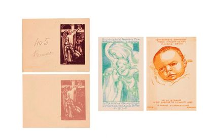 null DENIS Maurice, 1870-1943

Petit lot de gravures dont faire part de naissance,...