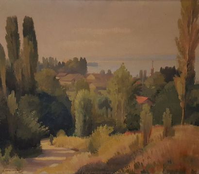 null BARRAUD Gustave François, 1883-1964

Paysage à la chaumière

huile sur toile,...