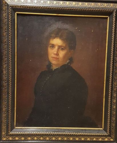 null PROSALENTIS (XIX-XXth)

Portrait of a woman, 1844, 

oil on canvas (cracks,...