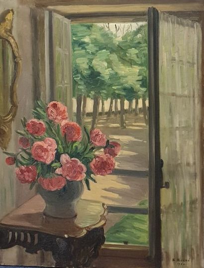 null ROCHÉ Suzanne (XX)

Bouquet rose devant la fenêtre, 1934

Huile sur toile signée...