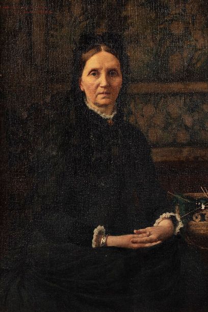 null VON STETTEN Carl Ernest, 1857-1942

Portrait of Madame Courtois, Paris, 1884

oil...