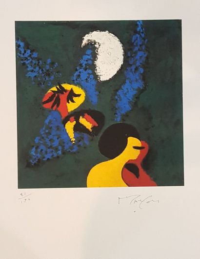 null MARCON Charles, né en 1920

Femme dans la nuit 

lithographie, signé en bas...