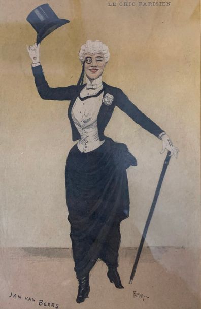 VAN BEERS JAN VAN BEERS Jan (1852-1927)

Costume de Mle Réjane dans " Le coeur de...