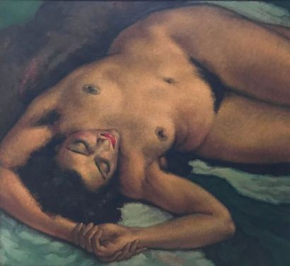 GUINEGAULT Georges GUINEGAULT Georges, 1893-1982

Nu alangui, 1948

huile sur toile

signée...