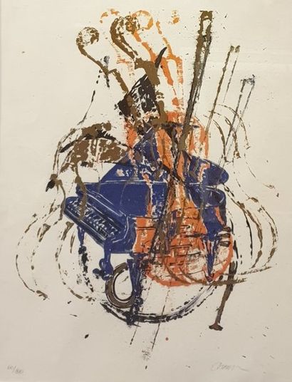 ARMAN Fernandez ARMAN Fernandez (1928-2005)

Colère de violon

Lithographie signée...
