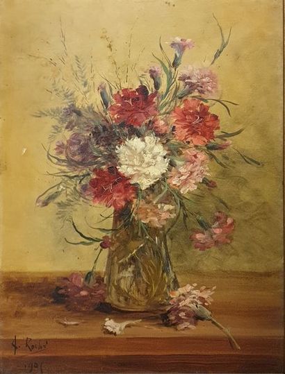 ROCHÉ A ROCHÉ A., début XXe siècle,

Bouquet champêtre, 1901,

huile sur toile (craquelures...