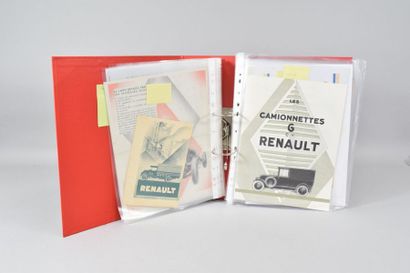 null RENAULT binder containing a batch of original documents or facsimiles including...