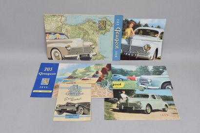 null PEUGEOT 203 6 commercial documents :

203 Peugeot 1956. Imp. G. Lang, Paris....
