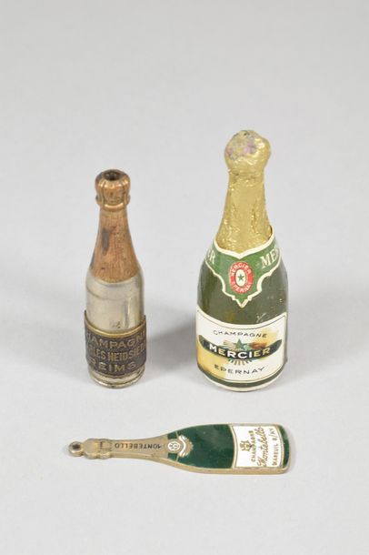 3 promotional objects of Champagne brands...