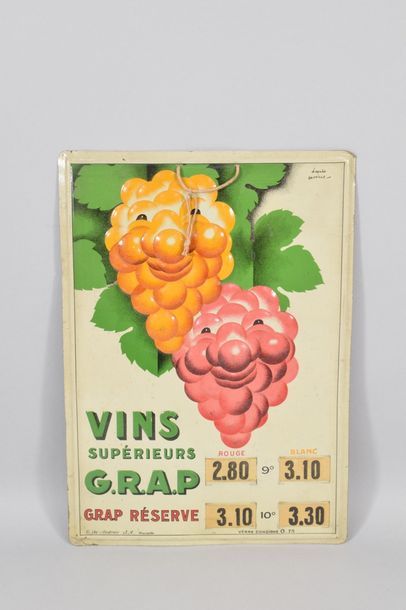 G.R.A.P. Superior WINES Embossed and lithographed...