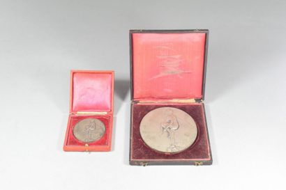 null DAMMANN Paul-Marcel (1885-1939) Grande et petite médaille en argent Avers :...