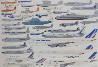 null MITSCHKE Philippe (1931- ) d'ap.

AIR FRANCE - 34 avions d' Air France 1933-1983

Affiche...