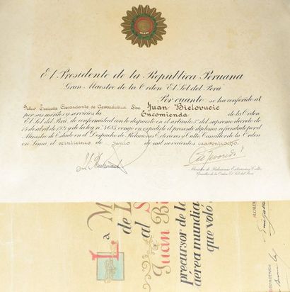null BIELOVUCIC Jean (1889-1949)

Brevet de l'Ordre du Soleil attribué à Juan Bielovucic...
