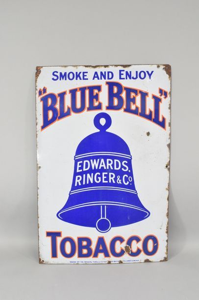 null BLUE BELL TOBACCO smoke and enjoy plaque émaillée. Edwards Ringer & Co. Issued...