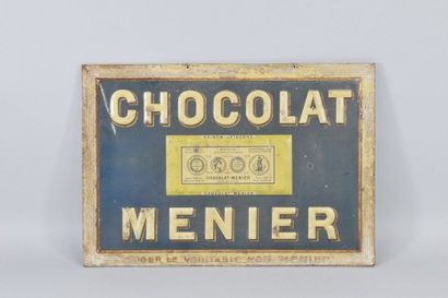 null MENIER lithographed embossed sheet metal. On sale here - CHOCOLATE MENIER, a...