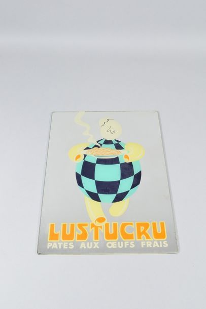 null LUSTUCRU set consisting of a mirror " fixed under glass " FRESH EGG PATES "....