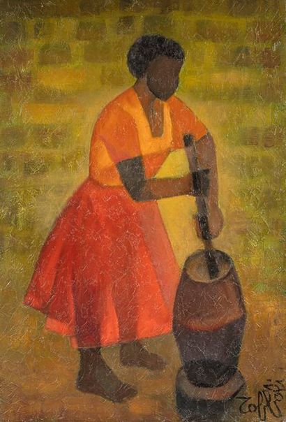 Louis TOFFOLI Louis TOFFOLI, 1907-1999

Millet, Ivory Coast, 1986

oil on canvas...