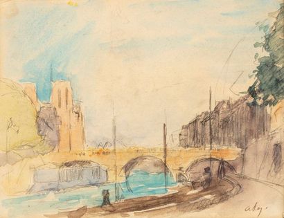 Albert LEBOURG Albert LEBOURG, 1849-1928

The Mint Lock, the Pont Neuf and Notre-Dame

watercolour...