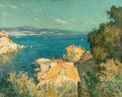 Antoine PONCHIN Antoine PONCHIN, 1872-1934

Vue de Marseille depuis Niolon

huile...