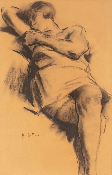 Abel BERTRAM Abel BERTRAM, 1871-1954

Modèle allongé

fusain et estompe sur papier...