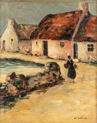 Abel BERTRAM Abel BERTRAM, 1871-1954

Breton hamlet

oil on canvas (small missing...