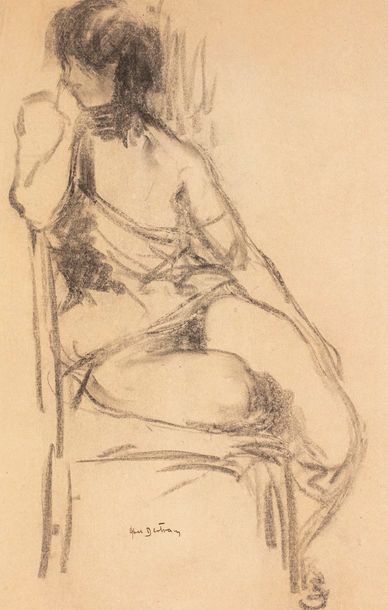 Abel BERTRAM Abel BERTRAM, 1871-1954

Modèle à la chaise

fusain sur papier beige...