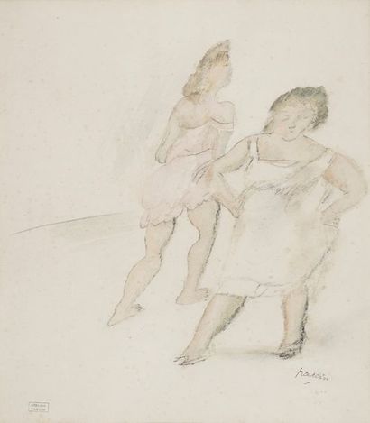 Jules PASCIN Jules PASCIN, 1885-1930

Two girls, Paris, 1922

watercolour on black...