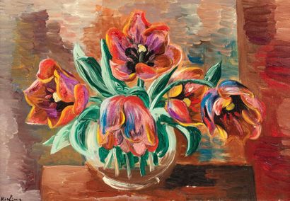 Moise Kisling Moïse KISLING, 1891-1953

Bouquet de tulipes, circa 1950

huile sur...