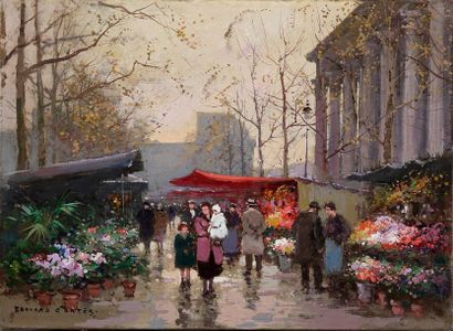 Edouard CORTES Édouard CORTES, 1882-1969

Allée du marché aux fleurs, la Madeleine,...