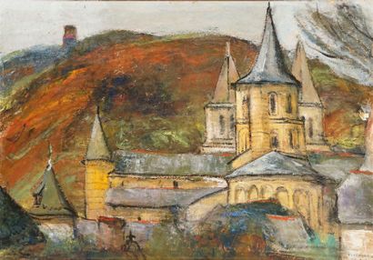 René Charles BELLANGER René Charles BELLANGER, 1895-1964

Conques Abbey, Auvergne,...