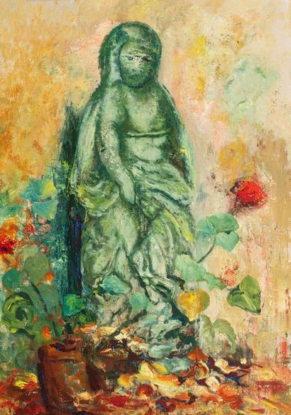 René Charles BELLANGER René Charles BELLANGER, 1895-1964

Statue et fleurs

huile...