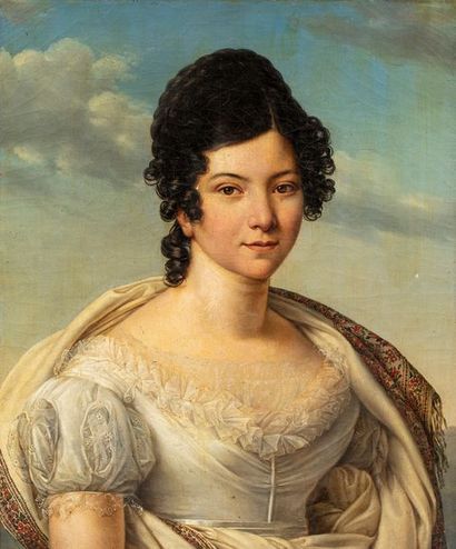 null HE FRENCH SCHOOL FIRST THIRD OF THE NINETEENTH CENTURY 

Portrait of a young...