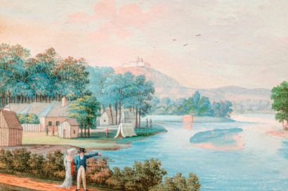 null WIGAND BALTHASAR 

Vienna 1770 - Felixdorf 1846 

Set of two views in gouache;...