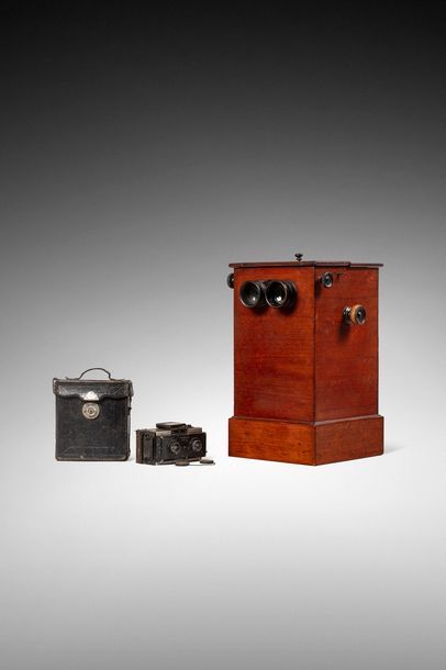 SET OF EQUIPMENT AND STEREOSCOPIC VIEWS....